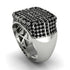 Black Diamond Men's Geometric Grid Ring - Pat No. 9 image 1