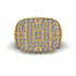 Diamond Men's Geometric Grid Ring - Pat No. 1 image 3