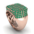 Emerald Men's Geometric Grid Ring - Pat No. 5 image 1