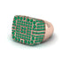Emerald Men's Geometric Grid Ring - Pat No. 5 image 2