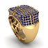 Sapphire Men's Geometric Grid Ring - Pat No. 13 image 1