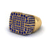 Sapphire Men's Geometric Grid Ring - Pat No. 13 image 2