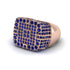 Sapphire Men's Geometric Grid Ring - Pat No. 14 image 2