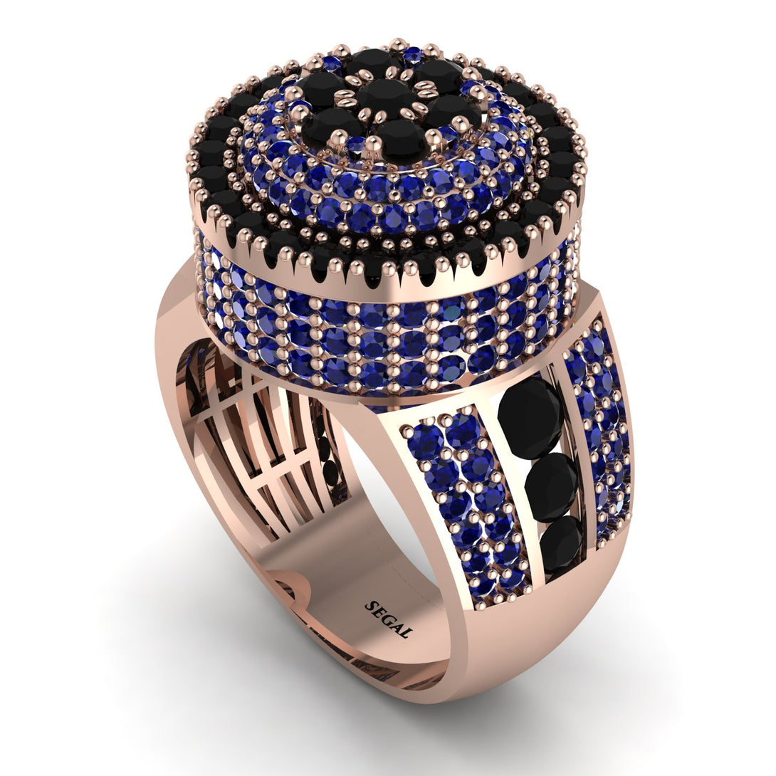 Round Black Diamond Mens Luxury Ring - Chris No. 68