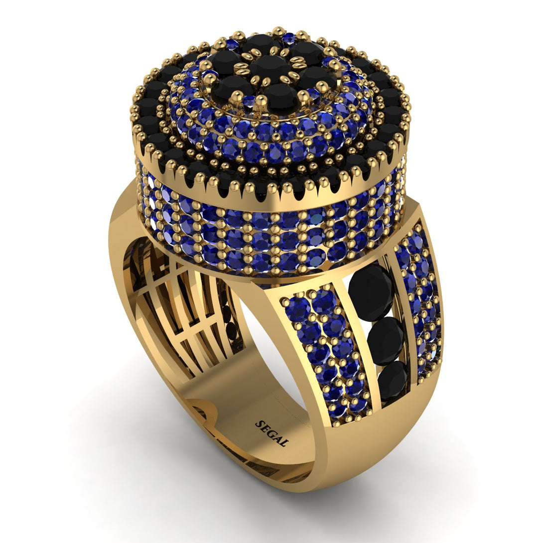 Round Black Diamond Mens Luxury Ring - Chris No. 67