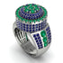 Round Emerald Mens Luxury Ring - Chris No. 66 image 1