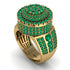 Round Emerald Mens Luxury Ring - Chris No. 19 image 1