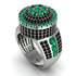 Round Emerald Mens Luxury Ring - Chris No. 36 image 1