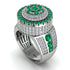 Round Emerald Mens Luxury Ring - Chris No. 6 image 1