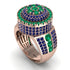 Round Emerald Mens Luxury Ring - Chris No. 65 image 1