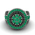 Round Emerald Mens Luxury Ring - Chris No. 36 image 2