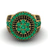 Round Emerald Mens Luxury Ring - Chris No. 34 image 2