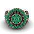 Round Emerald Mens Luxury Ring - Chris No. 35 image 2