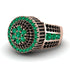 Round Emerald Mens Luxury Ring - Chris No. 35 image 3
