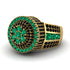 Round Emerald Mens Luxury Ring - Chris No. 34 image 3