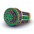 Round Emerald Mens Luxury Ring - Chris No. 64 image 3