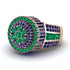 Round Emerald Mens Luxury Ring - Chris No. 65 image 3