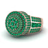Round Emerald Mens Luxury Ring - Chris No. 20 image 3