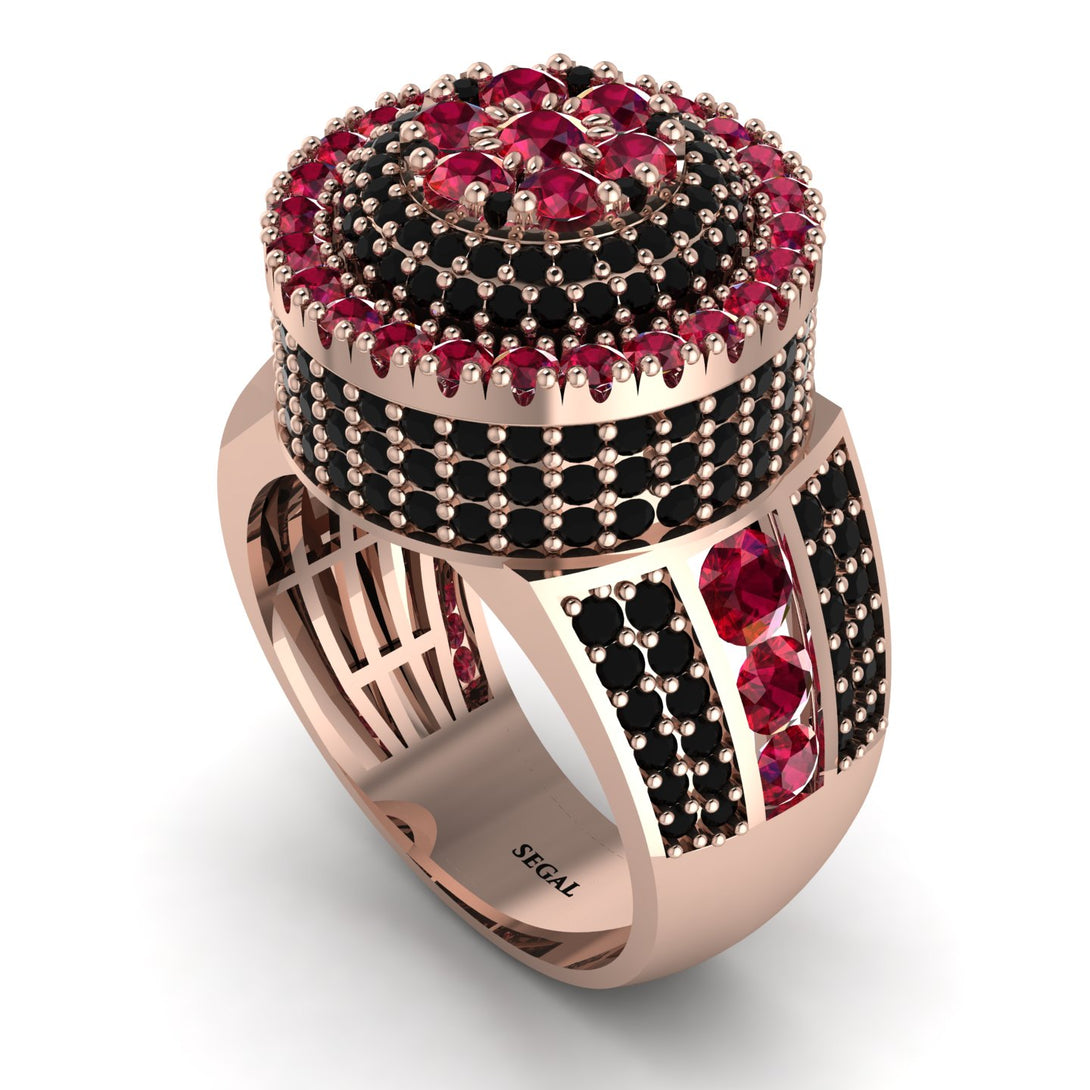 Round Ruby Mens Luxury Ring - Chris No. 41
