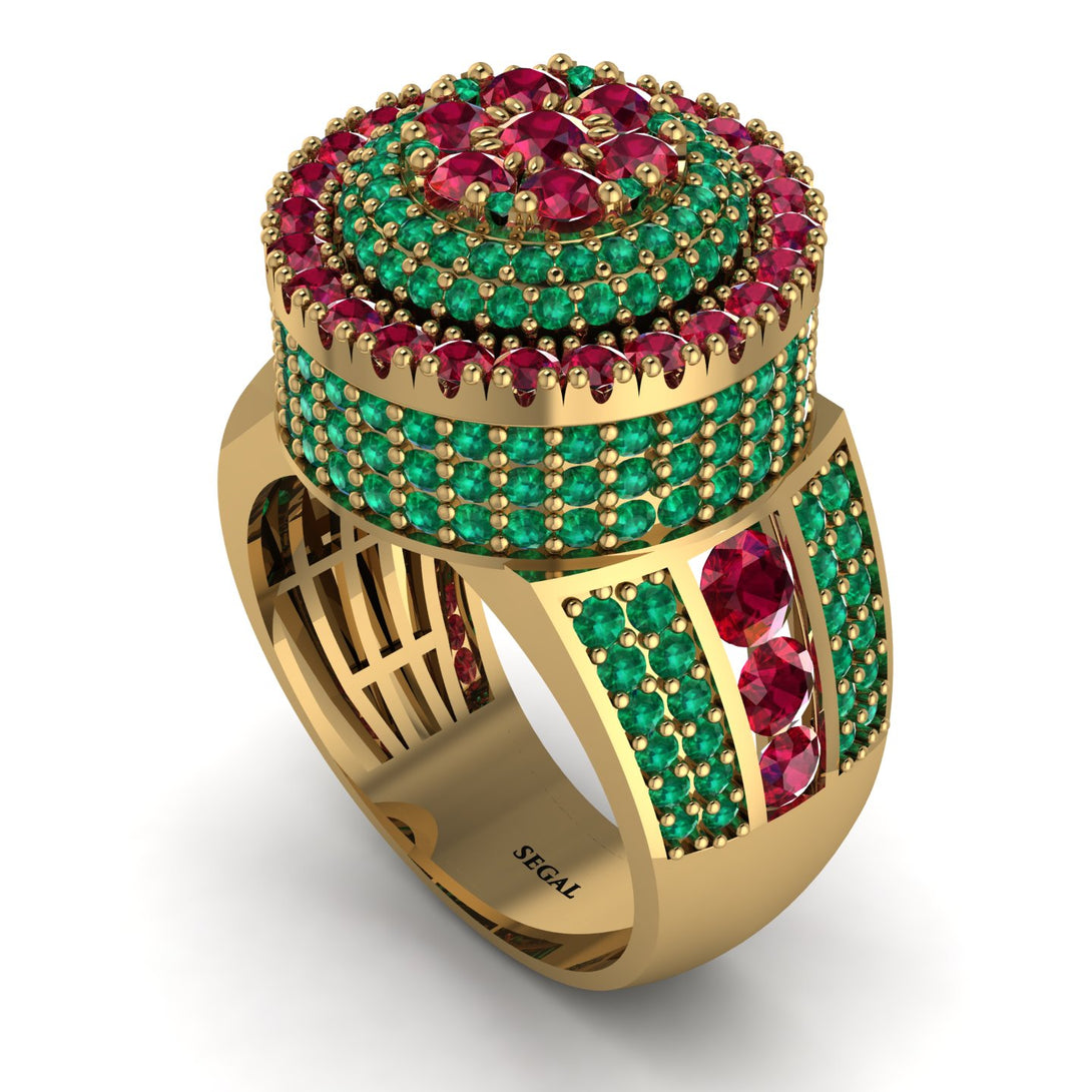 Round Ruby Mens Luxury Ring - Chris No. 25