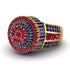 Round Ruby Mens Luxury Ring - Chris No. 70 image 3