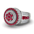 Round Ruby Mens Luxury Ring - Chris No. 12 image 3