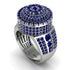 Round Sapphire Mens Luxury Ring - Chris No. 75 image 1