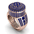Round Sapphire Mens Luxury Ring - Chris No. 74 image 1