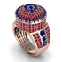 Round Sapphire Mens Luxury Ring - Chris No. 59 image 1