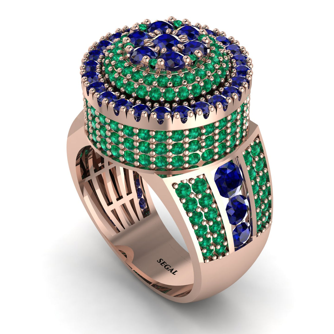 Round Sapphire Mens Luxury Ring - Chris No. 29