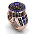 Round Sapphire Mens Luxury Ring - Chris No. 44 image 1