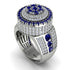 Round Sapphire Mens Luxury Ring - Chris No. 15 image 1