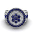 Round Sapphire Mens Luxury Ring - Chris No. 15 image 2