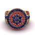Round Sapphire Mens Luxury Ring - Chris No. 58 image 2