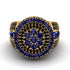 Round Sapphire Mens Luxury Ring - Chris No. 43 image 2