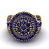 Round Sapphire Mens Luxury Ring - Chris No. 73 image 2