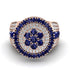 Round Sapphire Mens Luxury Ring - Chris No. 14 image 2