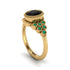 Emerald Milgrain Beaded Bezel Engagement Ring - Stacy No. 22 image 2