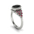 Ruby Milgrain Beaded Bezel Engagement Ring - Stacy No. 54 image 2