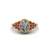 Ruby Milgrain Beaded Bezel Engagement Ring - Stacy No. 46 image 1