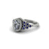 Sapphire Milgrain Beaded Bezel Engagement Ring - Stacy No. 63 image 3