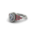 Ruby Milgrain Beaded Bezel Engagement Ring - Stacy No. 48 image 3