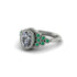 Emerald Milgrain Beaded Bezel Engagement Ring - Stacy No. 18 image 3