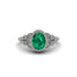 Diamond Milgrain Beaded Bezel Engagement Ring - Stacy No. 6 image 1