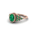 Emerald Milgrain Beaded Bezel Engagement Ring - Stacy No. 20 image 3