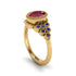 Sapphire Milgrain Beaded Bezel Engagement Ring - Stacy No. 70 image 2