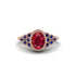 Sapphire Milgrain Beaded Bezel Engagement Ring - Stacy No. 71 image 1