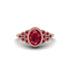 Ruby Milgrain Beaded Bezel Engagement Ring - Stacy No. 56 image 1