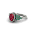 Emerald Milgrain Beaded Bezel Engagement Ring - Stacy No. 27 image 3