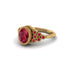 Ruby Milgrain Beaded Bezel Engagement Ring - Stacy No. 55 image 3